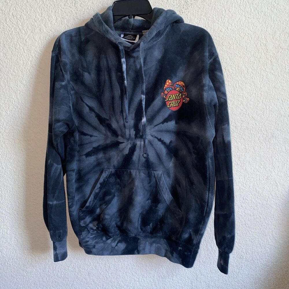 Vintage Santa Cruz Skateboard Sweater Mushroom Men Tie Dye Hoodie Y2K 90s Surf - Picture 2 of 9